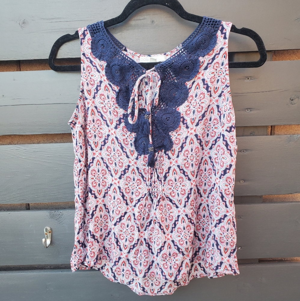 Pale Sky Tank Multicolor Top (Medium)